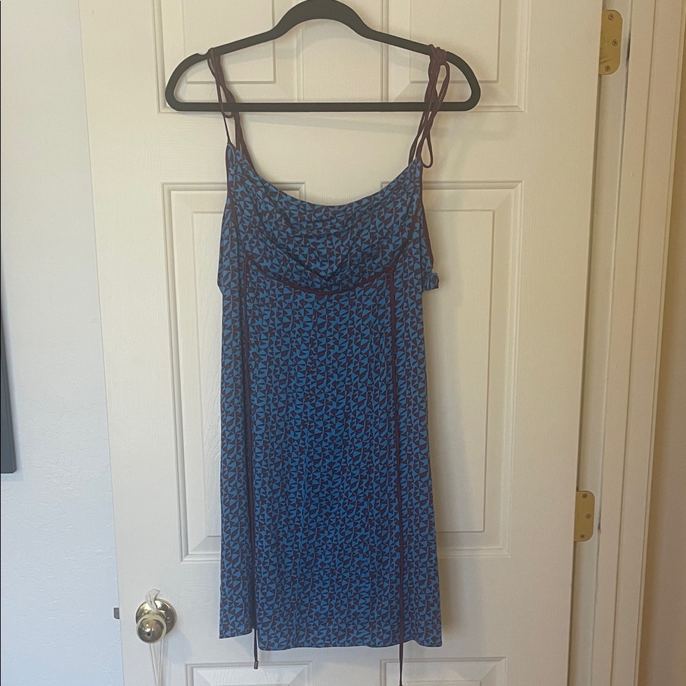 Elegant Blue and Purple Women's Dress S: L